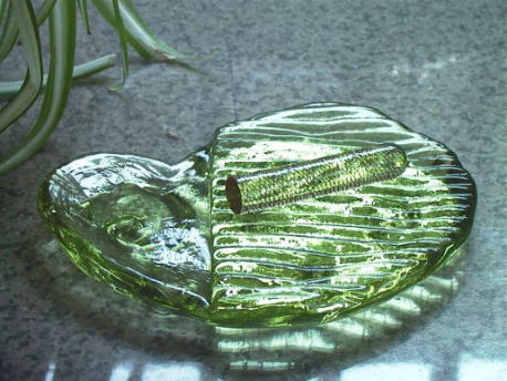 波間の小皿。新島ベネチアガラスアート新感覚印章アイテムです！